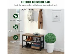 Árbol Topiario Artificial SucceBuy de 40,6 cm, Bola Topiaria Artificial, Plantas Verdes Artificiales para Decoración de Interiores y Exteriores