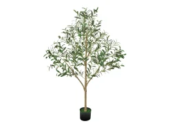 Árboles Artificiales SucceBuy Árbol Artificial de 150 cm, Planta Decorativa de PE con Maceta Negra, Tronco y Follaje Realistas, Ideal para Oficina, Salón