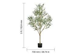 Árboles Artificiales SucceBuy Árbol Artificial de 150 cm, Planta Decorativa de PE con Maceta Negra, Tronco y Follaje Realistas, Ideal para Oficina, Salón