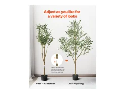 Árboles Artificiales SucceBuy Árbol Artificial de 150 cm, Planta Decorativa de PE con Maceta Negra, Tronco y Follaje Realistas, Ideal para Oficina, Salón