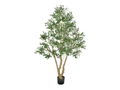 Árboles Artificiales SucceBuy Árbol Artificial de 180 cm, Planta Decorativa de PE con Maceta Negra, Tronco y Follaje Realistas, Ideal para Oficina, Salón