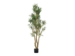 Árboles Artificiales SucceBuy Árbol Artificial de 180 cm, Planta Decorativa de PE con Maceta Negra, Tronco y Follaje Realistas, Ideal para Oficina, Salón