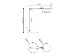 Regina - Lámpara de mesa ajustable Fabas Luce blanca - LED táctil de 9 W integrado, regulable, CCT (3000K, 4000K, 5000K, 6000K)