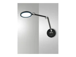 Regina - Lámpara de pared redonda ajustable Fabas Luce - Aplique LED regulable de 9 W con CCT (3000 K, 4000 K, 5000 K, 6000 K) - Negro