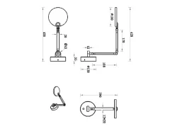 Regina - Lámpara de pared redonda ajustable Fabas Luce - Aplique LED regulable de 9 W con CCT (3000 K, 4000 K, 5000 K, 6000 K) - Negro