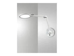 Regina - Lámpara de pared redonda ajustable Fabas Luce - Aplique LED regulable de 9 W con CCT (3000 K, 4000 K, 5000 K, 6000 K) - Blanco