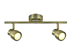 Regleta 2 Luces Modelo Chacho Cuero Para Bombilla Gu10