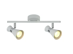 Regleta 2 Luces Modelo Maximo Para Baño, Blanco-cromo