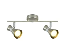 Regleta Para Baño Maximo 2 Focos Orientables Niquel-cromo
