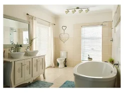 Regleta Baño 4 Focos Cristal Ambar Modelo Cooper