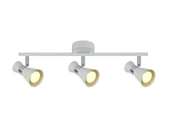 Regleta Blanca De 3 Focos Para Baño Modelo Maximo Fabrilamp