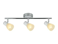 Regleta Cholo Blanco/cromo Con 3 Focos Orientables