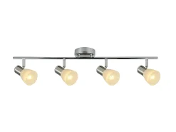 Regleta De 4 Luces Para Baño Modelo Cholo Cromo/niquel