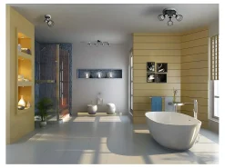 Regleta De Baño Mateo 4 Focos Cromo/negro
