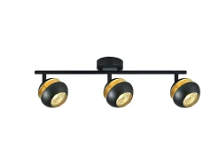 Regleta Modelo Beethoven 3 Focos Negro/oro