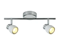 Regleta Para Baño Modelo Chacho Con 2 Focos Orientables Blanco-cromo