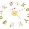 Reloj 3D de pared con diseño moderno dorado 100 cm XXL ES308166