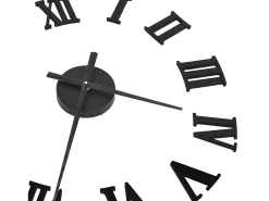 Reloj 3D de pared con diseño moderno negro 100 cm XXL ES405481