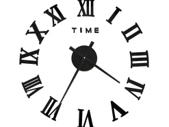 Reloj 3D de pared con diseño moderno negro 100 cm XXL ES405481
