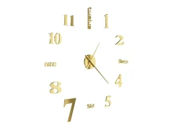 Reloj 3D de pared con diseño moderno 100 cm XXL dorado ES897079