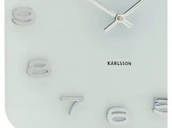 Reloj de cristal cuadrado vintage 35 cm Blanco