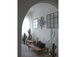 Reloj de pared Big Doodle Ø90 cm en hierro negro con números y marco tejido Diseño decorativo moderno Agujas blancas Fabricado en Italia