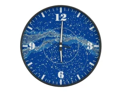 Reloj de pared con escalas y agujas luminosas azul Ø30 cm ES988008