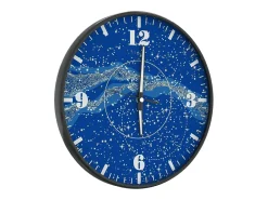 Reloj de pared con escalas y agujas luminosas azul Ø30 cm ES988008