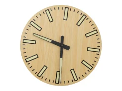 Reloj de pared con escalas y agujas luminosas amarillo Ø30 cm ES736624