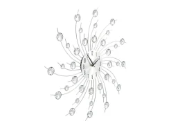 Reloj de pared con movimiento de cuarzo 50 cm plateado ES855022