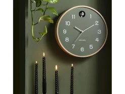 Reloj de pared Cuco Natural - Verde jungla - Ø31,5cm