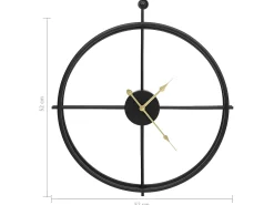Reloj de pared de hierro negro 52 cm ES511616