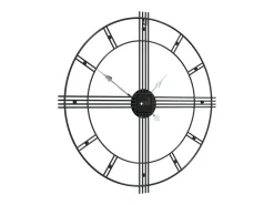 Reloj de pared de hierro negro Ø60 cm ES664813