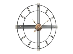 Reloj de pared de hierro negro Ø60 cm ES664813