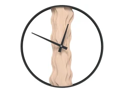 Reloj de pared de hierro y madera de roble marrón Ø35 cm ES345202
