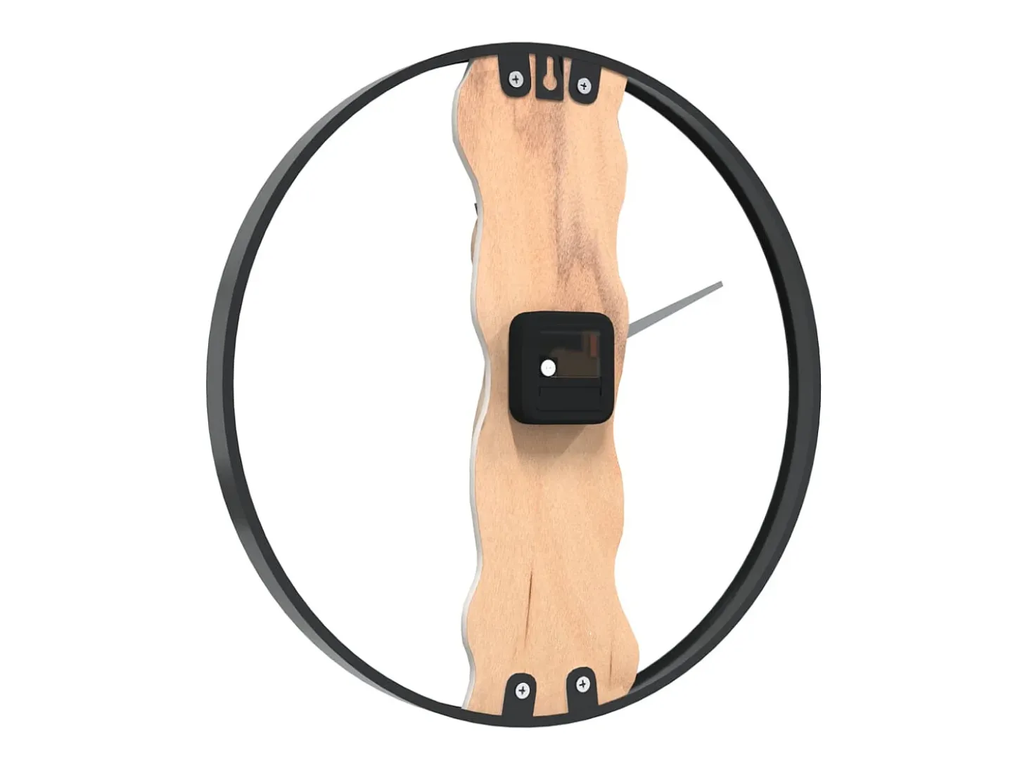Reloj de pared de hierro y madera de roble marrón Ø35 cm ES345202