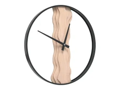 Reloj de pared de hierro y madera de roble marrón Ø35 cm ES345202