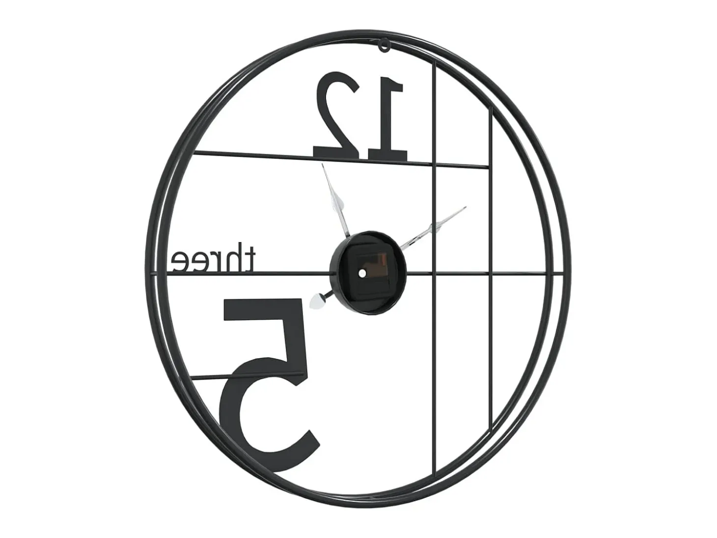 Reloj de pared de hierro negro Ø50 cm ES824264