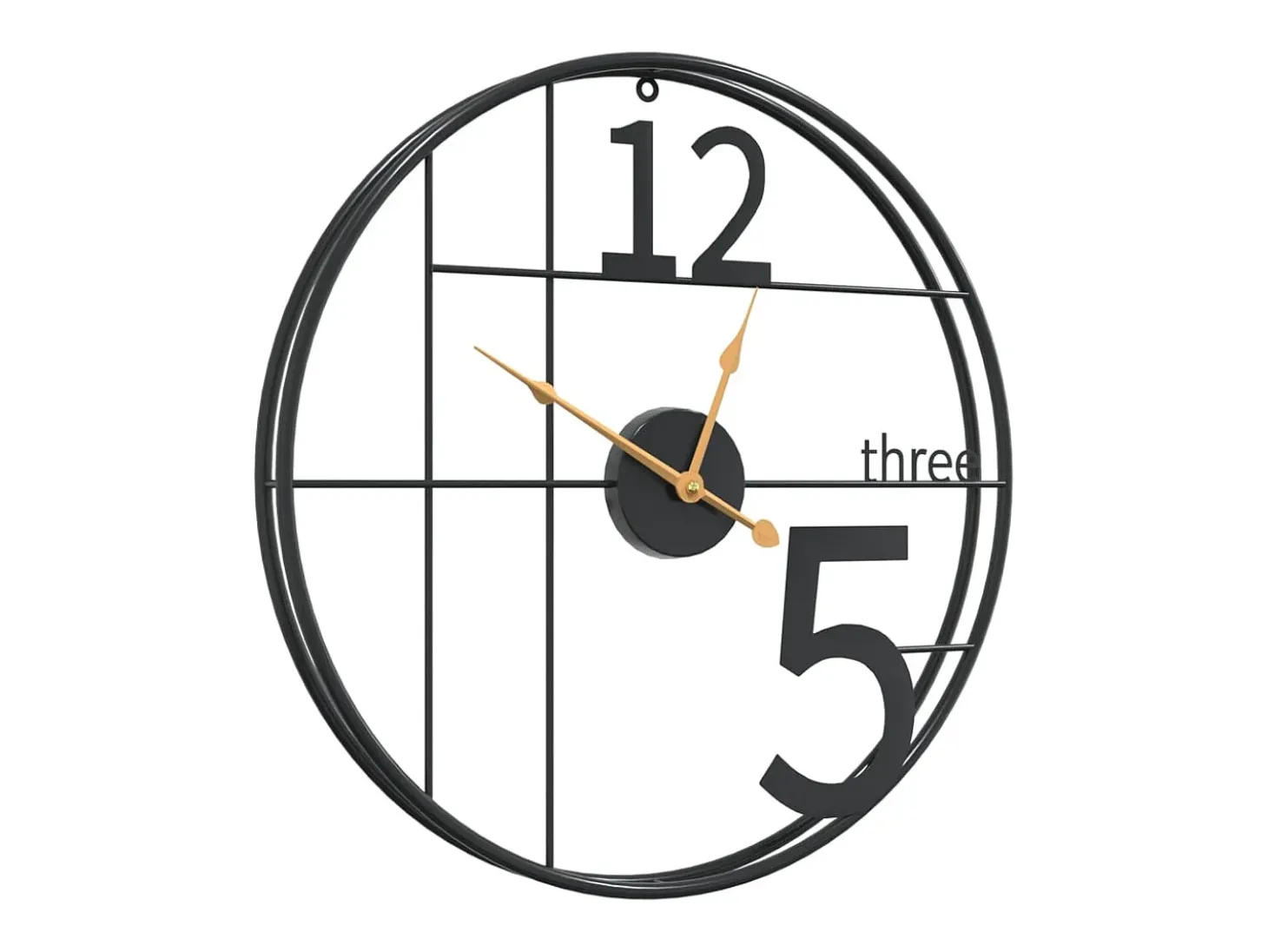 Reloj de pared de hierro negro Ø50 cm ES824264