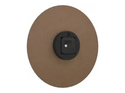 Reloj de pared de madera de ingeniería amarillo y negro Ø30 cm ES521293
