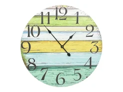 Reloj de pared de MDF multicolor 60 cm ES735100