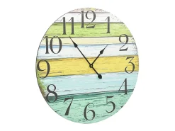 Reloj de pared de MDF multicolor 60 cm ES735100