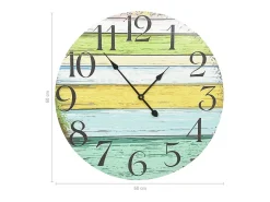 Reloj de pared de MDF multicolor 60 cm ES735100