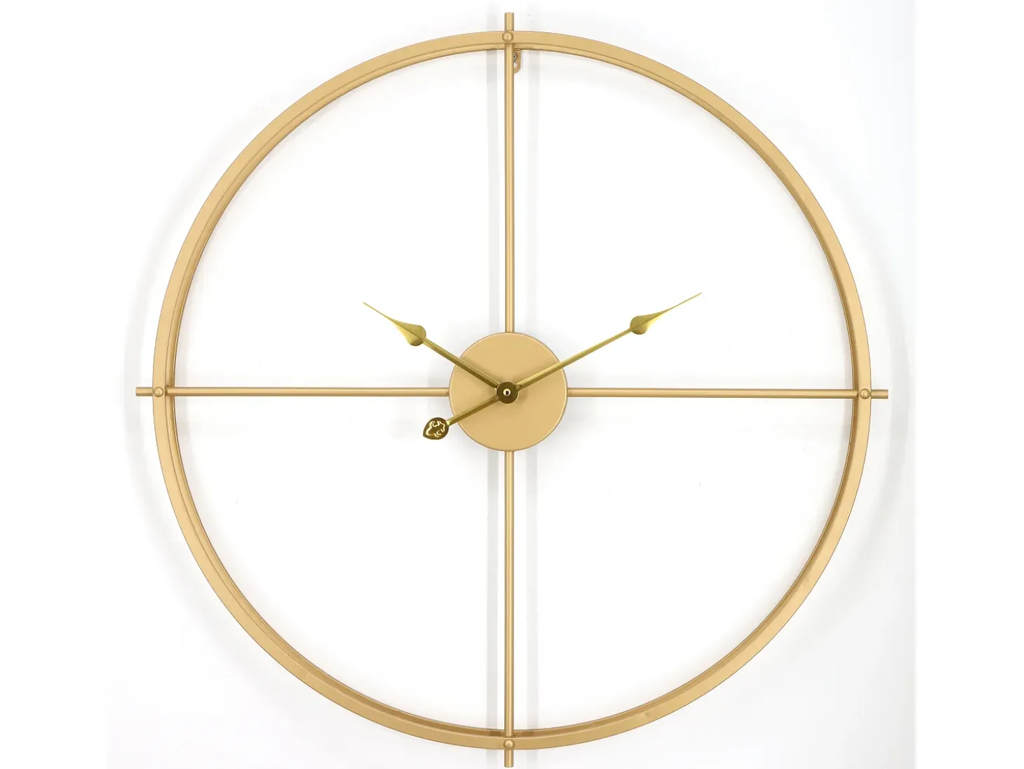 Reloj de pared de metal - D. 80 cm - Dorado - NEWPORT