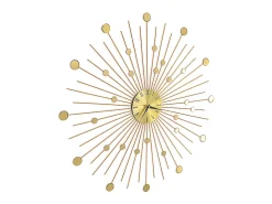 Reloj de pared de metal dorado 70 cm ES184852