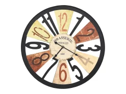 Reloj de pared de metal multicolor 60 cm ES345150
