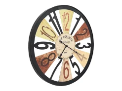 Reloj de pared de metal multicolor 60 cm ES345150