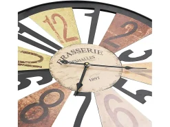 Reloj de pared de metal multicolor 60 cm ES345150