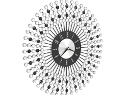 Reloj de pared de metal negro 43 cm ES775590