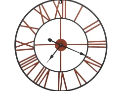 Reloj de pared de metal rojo 58 cm ES603832
